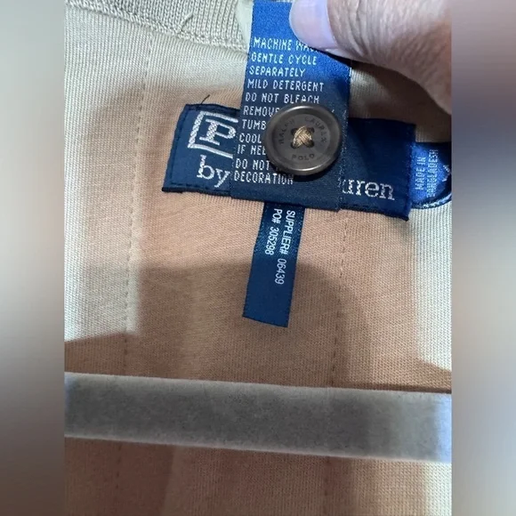 Polo Ralph Lauren Vintage Men's Jacket Beige Cotton Lined XL - Picture 8 of 15